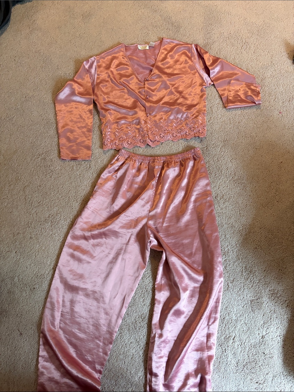 Victoria's Secret Pink Satin Two-Piece Sleep Set